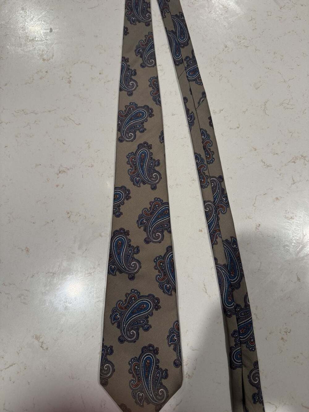 Vintage Christian Dior 100% Silk Neck Tie Paisley Made In USA